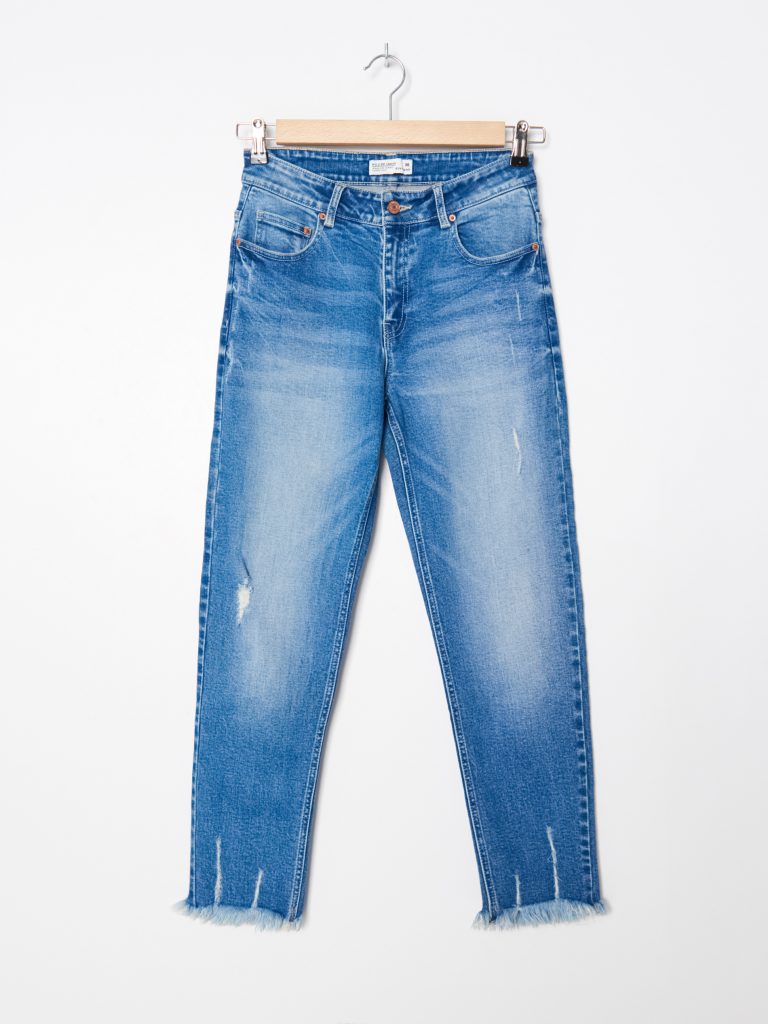 blue white jean