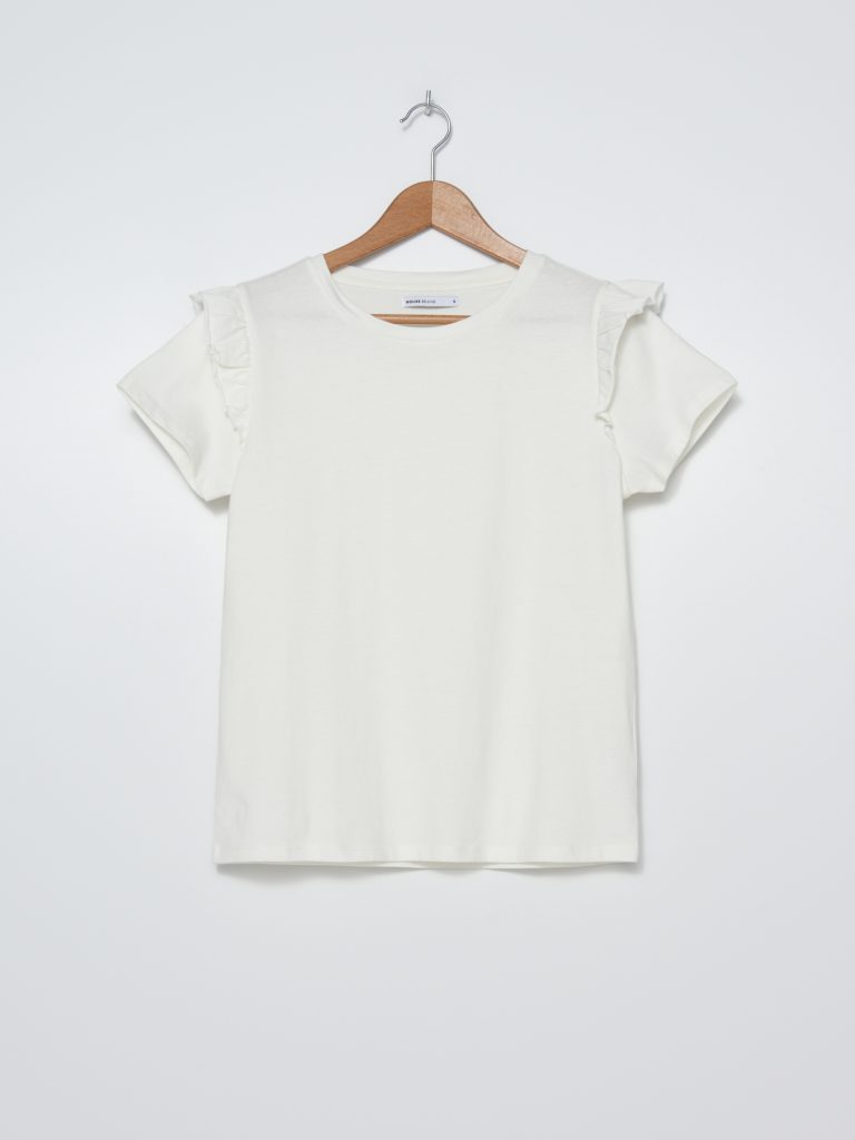 girls white soft t shirt